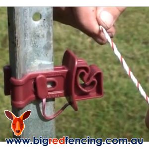 Bainbridge SnapStay electric fence insulator for star pickets A3223 and A3223-W- Fitting Polyrope