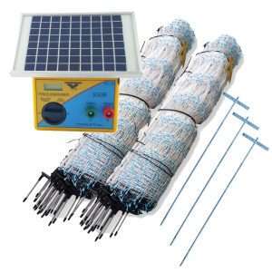 Electrified Chicken Fencing Kit - Electric Poultry Netting - 100m Kit plus Thunderbird S-50B Solar energiser