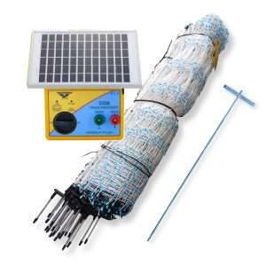 Electrified Chicken Fencing Kit - Electric Poultry Netting - 50m Kit plus Thunderbird S-30B Solar energiser