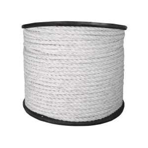 JVA 8mm Thick Electric Fence Polyrope - White - 200m Roll - N-S219