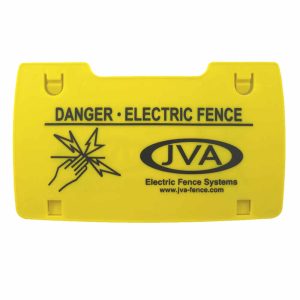 JVA Yellow Electric Fence Warning Sign - N-N699A