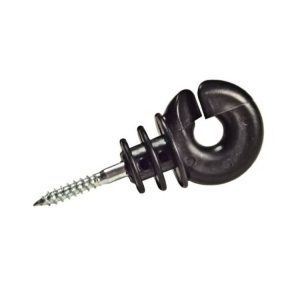 NEMTEK 25 X ELECTRIC FENCE WOOD POST 40MM SCREW-IN INSULATOR AI-RI40