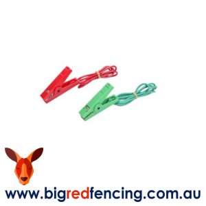 Nemtek Electric Fence Leads with alligator clips Red and Green AEE-CL/GR