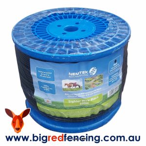 Nemtek Horse Equine Sighter Wire Black 600m roll - AW-SITA/600B