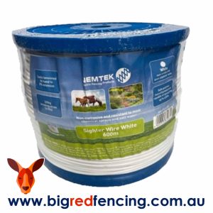 Nemtek Horse Equine Sighter Wire White 600m roll - AW-SITA/600W