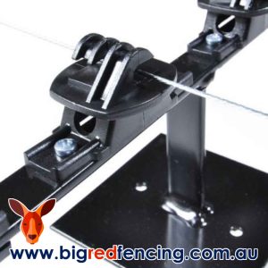 Nemtek Nail On Wood Post Claw Insulator EI-NOB attached to metal bar