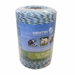 Nemtek electric fence Poly-Wire-Blue-Mix-3- AW-PWBMIX3-200M