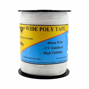 Thunderbird 40mm electric fence poly tape for horses and equine EF-41