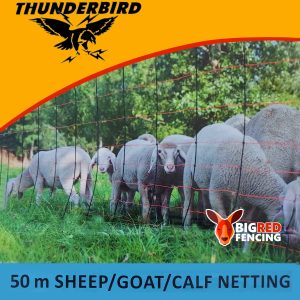 Thunderbird Electric Fence Netting for Sheep Goat Calves ThunderNet 50m roll EF-SGCNET - Electric Netting with lamb and sheep