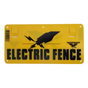 Thunderbird Electric Fence Sign = Safety Yellow Warning Sign EF-15