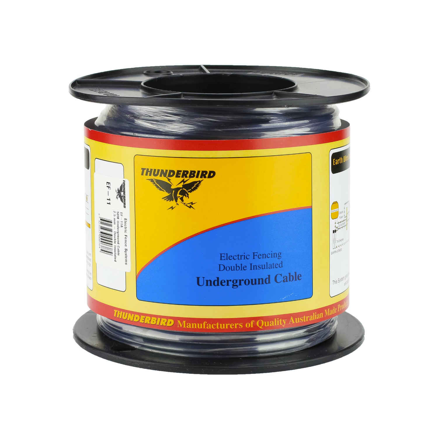 Thunderbird Under-Ground Under-Gate Cable -1.6Mm X 50M Roll - Ef-11 1 Thunderbird Electric Fence Underground Undergate Cable EF-11E EF-11 EF-11F EF-11A EF-11B EF-11D