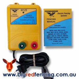 Thunderbird M125 - 15km 240v Mains Powered Electric Fence Energiser box contents