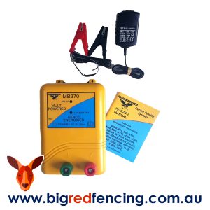 Thunderbird MB-370 35km Mains & Battery Electric Fence Energiser MB-370 package includes power leads and instruction manual