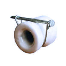 Thunderbird Porcelain Bobbin Wood Post Electric Fence Insulator - Pack of 20 - EF-31A