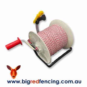 Thunderbird Strip Grazing electric Fence Wind Up Reel - Pre-spooled with 500m of polywire-Side View- EF-36G40D0