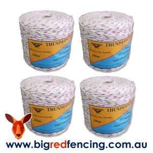 Best Electric Fence Parts On Sale Now 25 Thunderbird Thunder-rope - EF-53 - Electric Fence Poly Rope Bulk Deal 4 Rolls