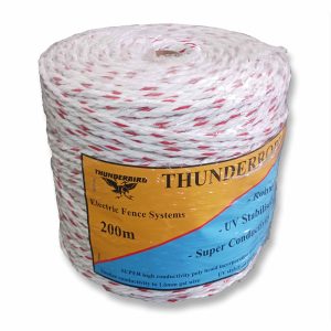 Thunderbird Thunder Rope Electric Fence Poly Rope 6mm x 200m EF-53