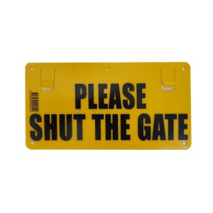 Thunderbird Warning Sign - Please shut the gate EF-15B