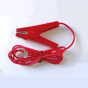 Thunderbird electric fence leads for energiser connection-Red-Live