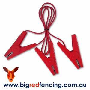 Thunderbird electric fence tripple jumper leads for live wire connections EF-119 -Red